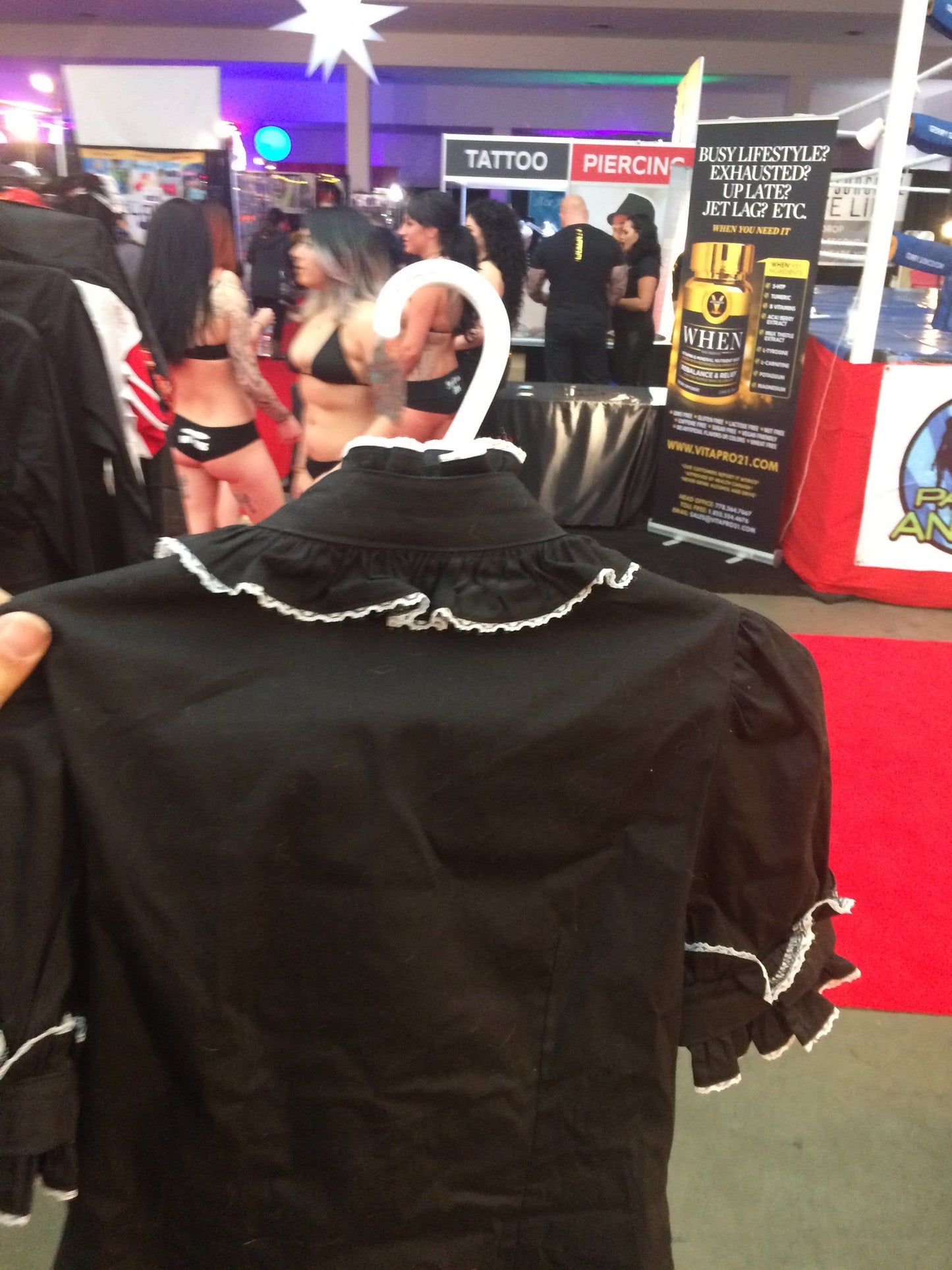 Black blouse ruffles