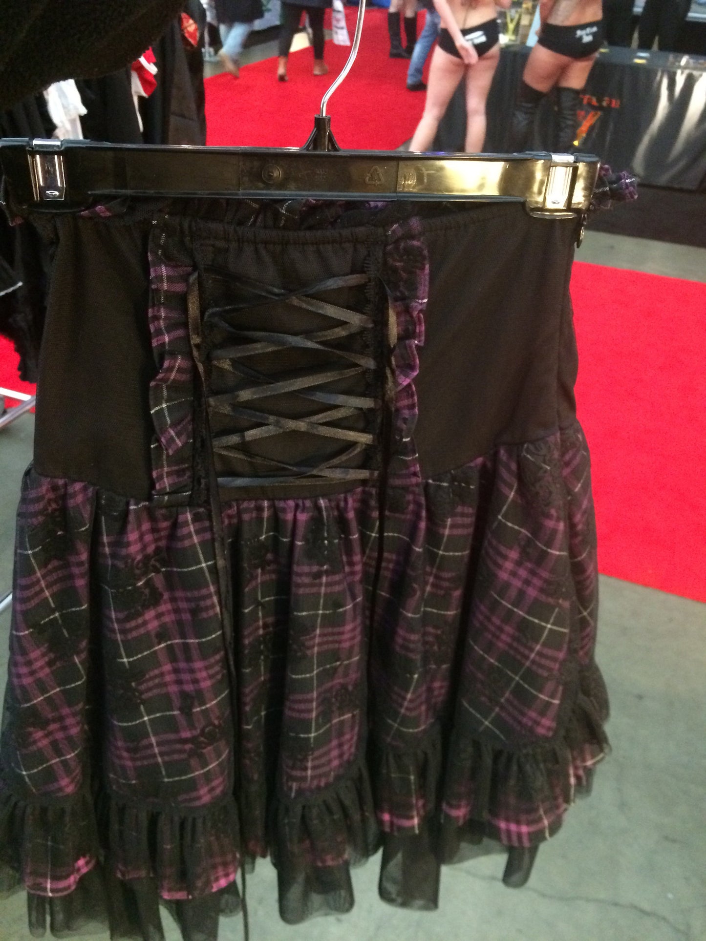 Purple skirt medium length