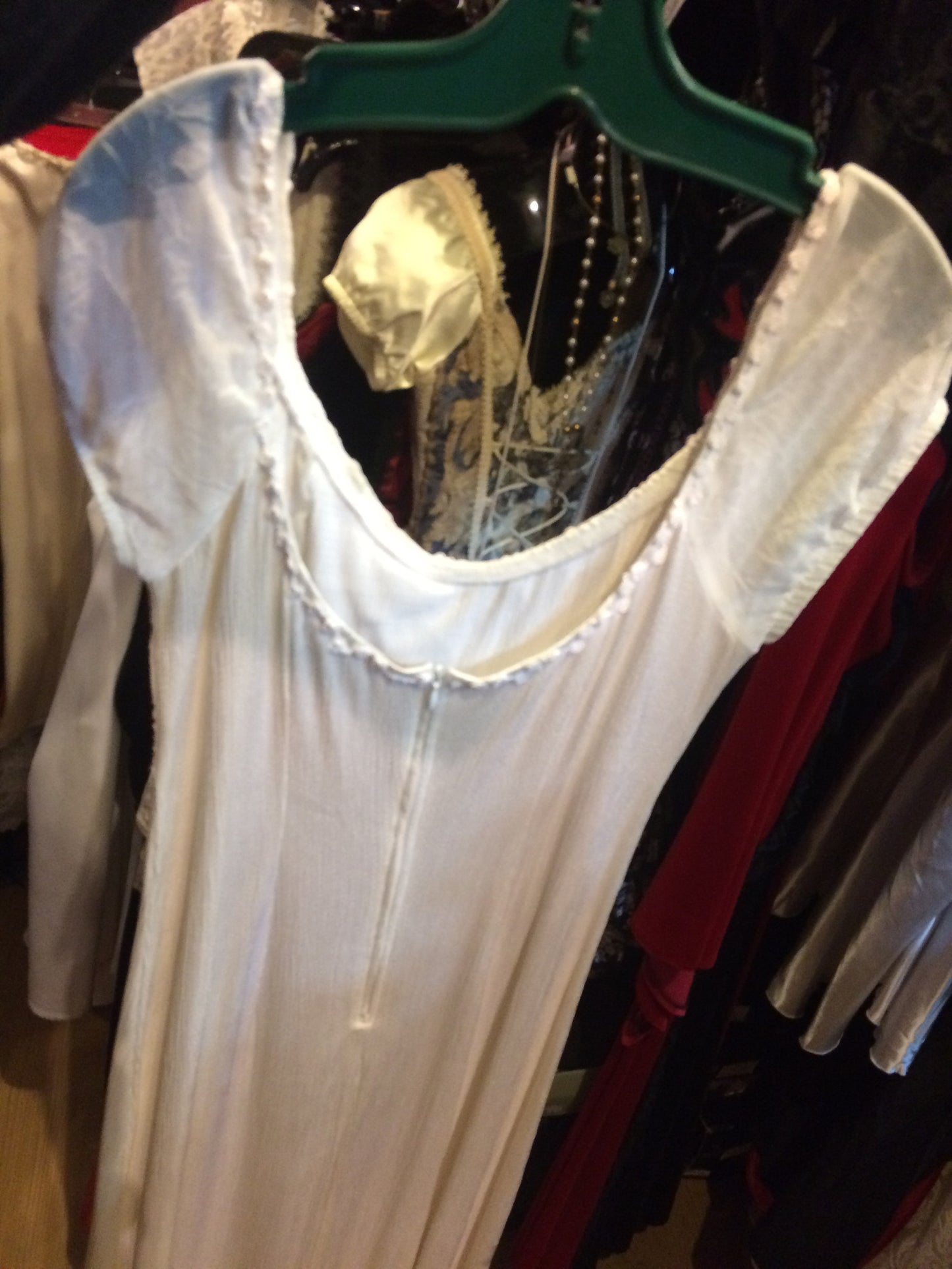 Long white gown no sleeves