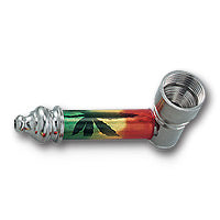 Metal pipe pot leaf