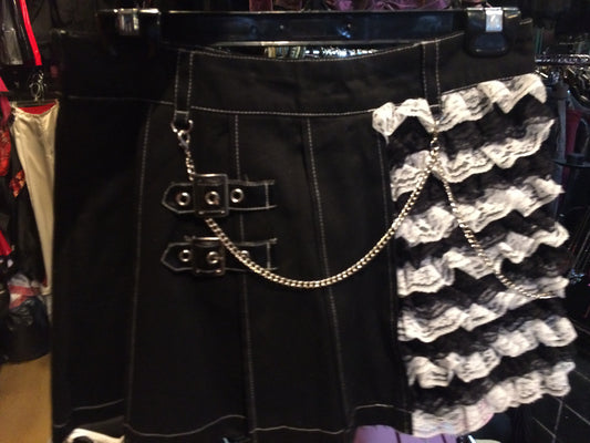 Skirt white and black