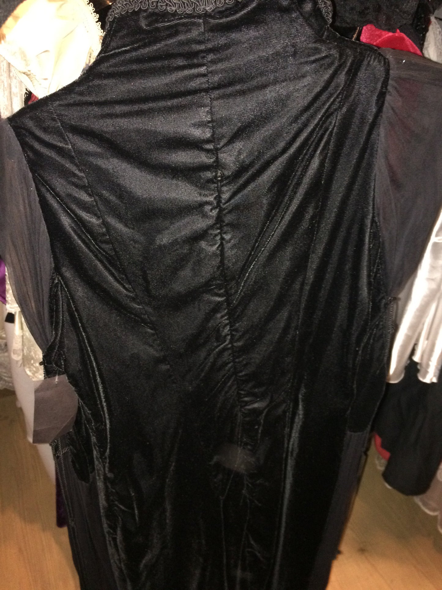 Black velvet Bethany gown