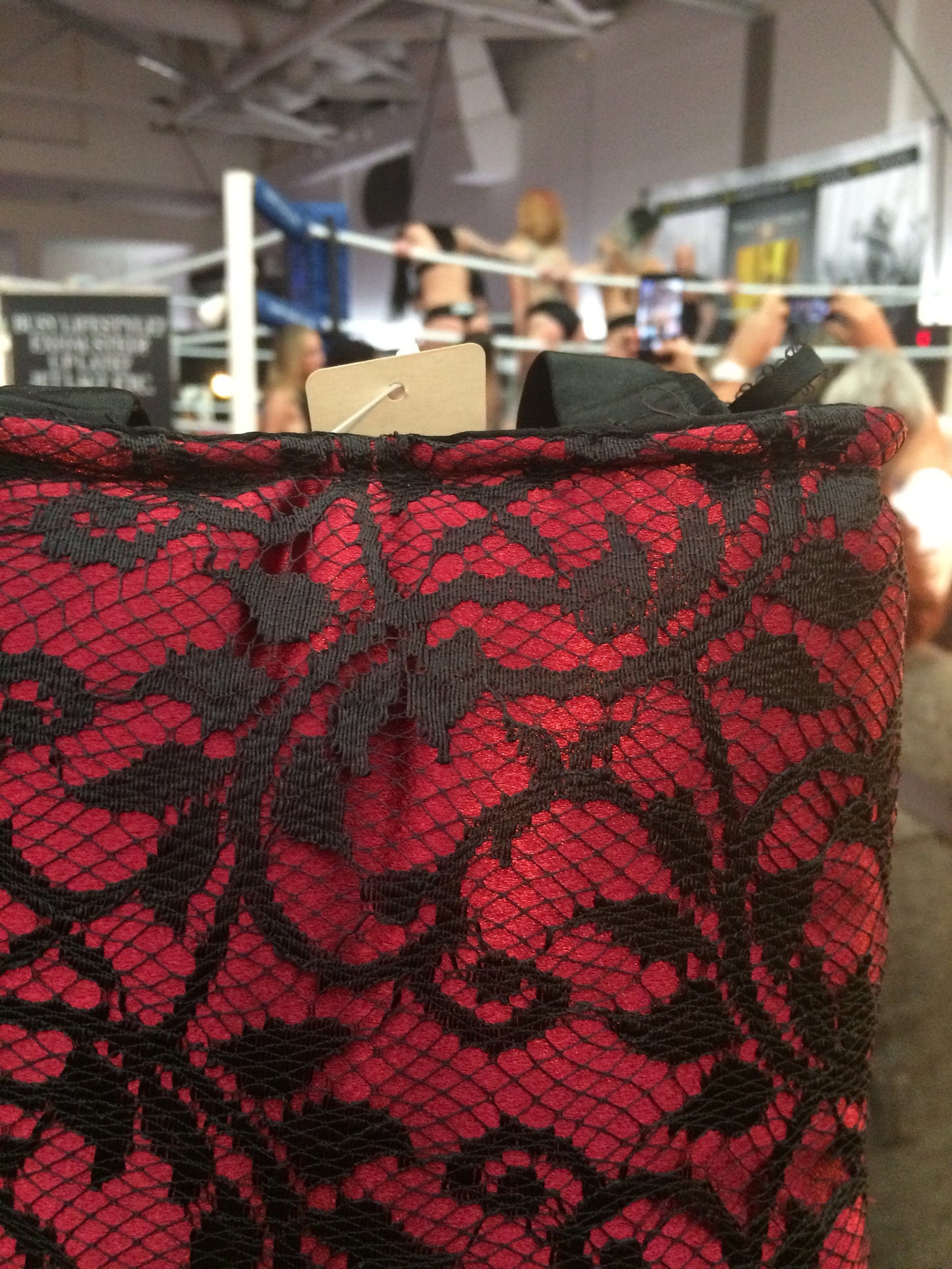 Red and black purse