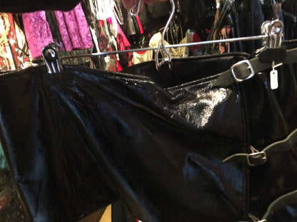 PVC skirt leather straps