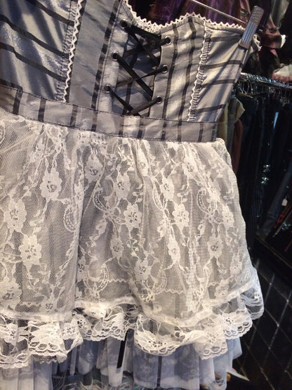 White skirt and corset