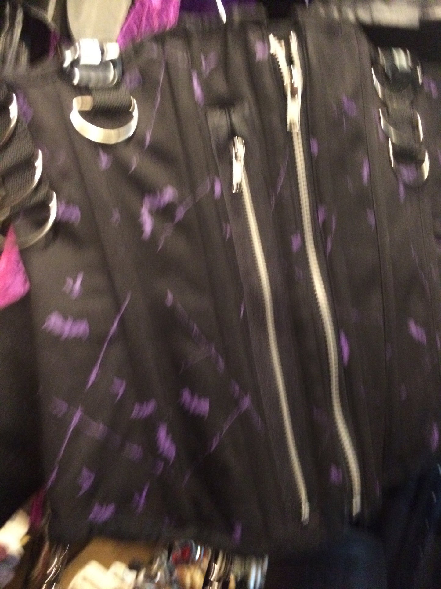 Bat purple and black corset