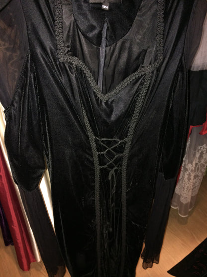 Black velvet Bethany gown