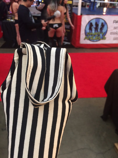 Striped purse