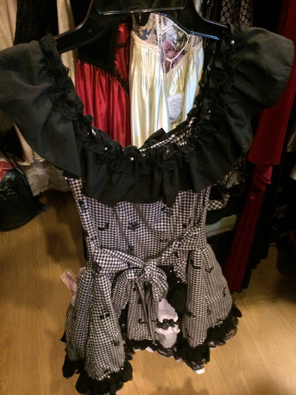 Bow Lolita dress black white