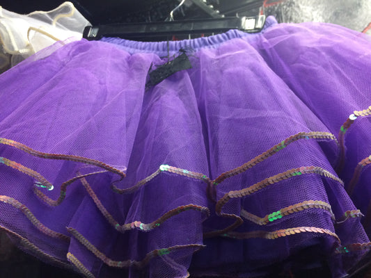 Purple skirt shimmer trin